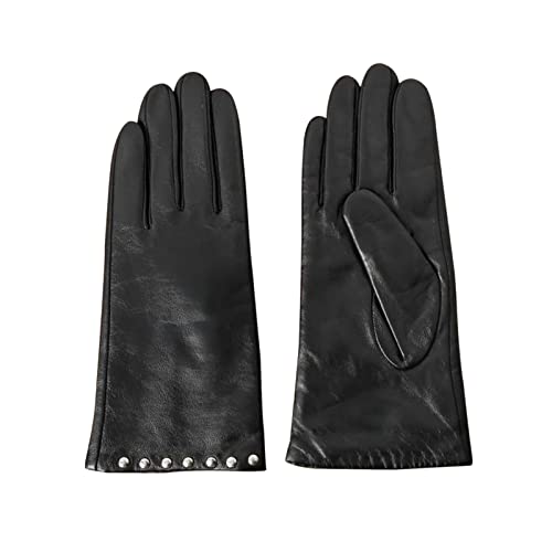 John Doe Adina Damen Lederhandschuh – Schwarz, Touchscreen, Rindsleder, Motorradhandschuh Mit Schutz