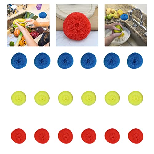 36Pcs Plastic Dish Scrubbers For Dishes Plastic Pot Round Scrubber Scouring Pad Nylon Dish Scrubber, Mesh Scouring Dish Pads Non Scratch Scrubbers #TOP2