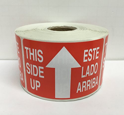 2 Rolls 2x3 ESTE LADO Arriba/This Side UP Spanish Shipping Mailing Stickers with 1000 Labels per roll