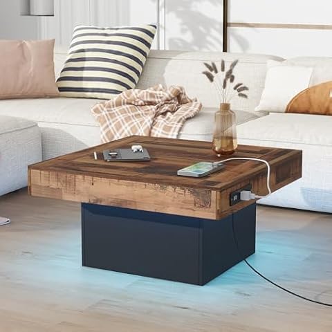 LUSPAZ 31.4" Farmhouse Coffee Table Cover