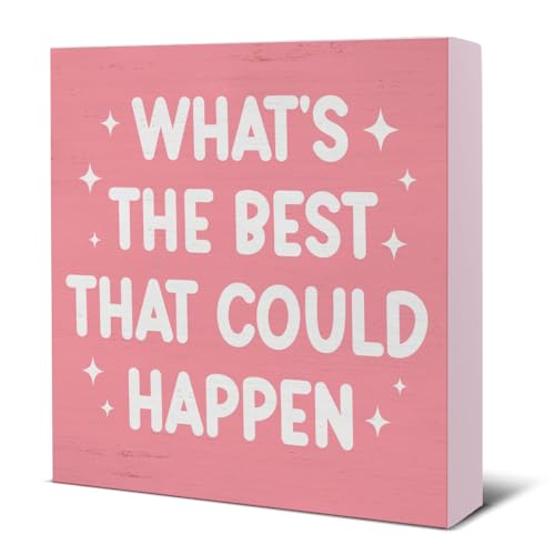 Mental Health Therapy Office Decor Inspirational Wood Sign Positive What’s