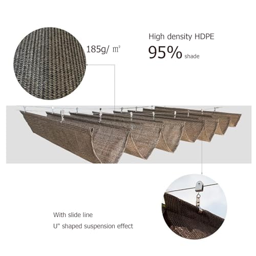 Voile d'ombrage rétractable pour pergola et repas ombragés dans le jardin - 4