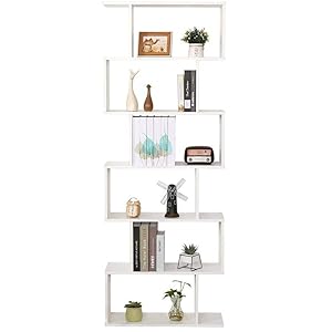 ETNIC ART – Bücherregal, modern, zeitgenössisch, aus Holz, Wohnzimmer,Eingangsbereich 70×23,5×190 cm Regalböden, Wandregal, Würfeldesign, bücherregal Holz bücherregal kinderzimmer