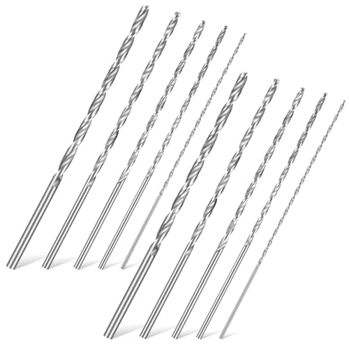 ALTcompluser 10 Stück Extra Lange Holzbohrer Bohrer Set 2 mm, 3 mm, 3,5 mm,4 mm, 5 mm Holzbohrer HSS Spiralbohrer zum Bohren für Die Holzbearbeitung Manuelle