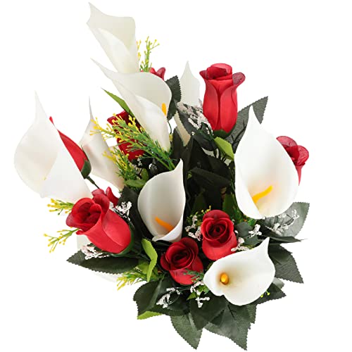 Ystyle Kunstblumen Rosen, 55cm Höhe Calla Künstliche Blumen,...