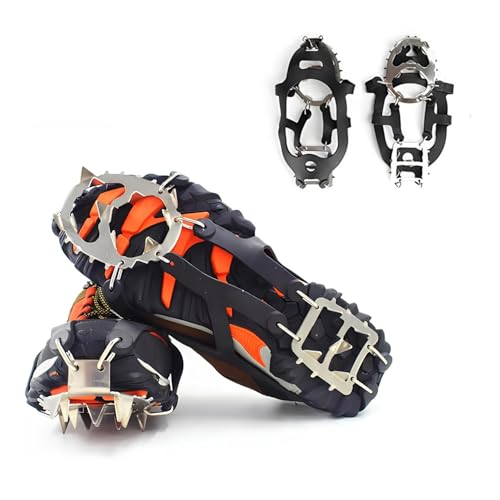 Image of Jungle Theory GripXtreme Ice Crampons - 18 Spike Anti-Slip Shoe Grips for Snow, Ice & Trekking | Steel Cleats for Shoes & Boots | Hiking Accessories for Men & Women