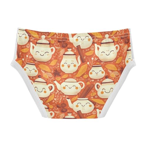 visesunny Boys Potty Training Underwear Cardamom Teapot Teacup Breathe Cotton Briefs Size 2T-8Y for Toddler2