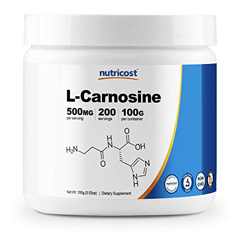 Nutricost L-Carnosine Powder 100 Grams (200 Servings) - Non-GMO