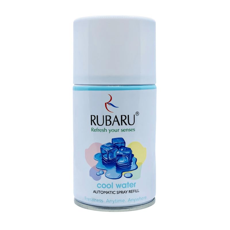 RUBARU Cool Water Aerosol Automatic Air Freshener Refill- 300Ml (Fitted All Machines | Dispensers | Pack Of 1