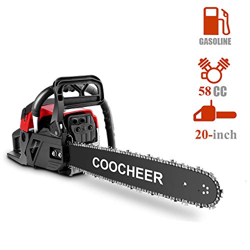 emdaot 58CC 20" Gas Powered Chainsaw 2 Stroke Handheld Gasoline Chain Saw