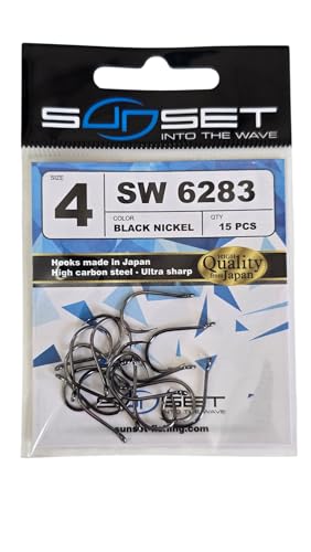 Ami da Pesca Amo Taglia da 2 a 12 Bracciolo Spigola Orata Lago Mare Surfcasting Esca Kit Amo con Occhiello Varie Misure Trota Lago Mare Surfcasting Pescare (Pz15 Size 4)