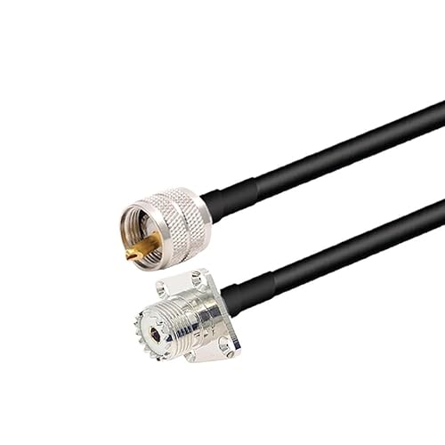 RG58 an/te/na �����P�[�u�� UHF PL-259 �I�X - SO-239 ���X PL259 �s�O�e�[���R�l�N�^(UHF M to PF,5M)