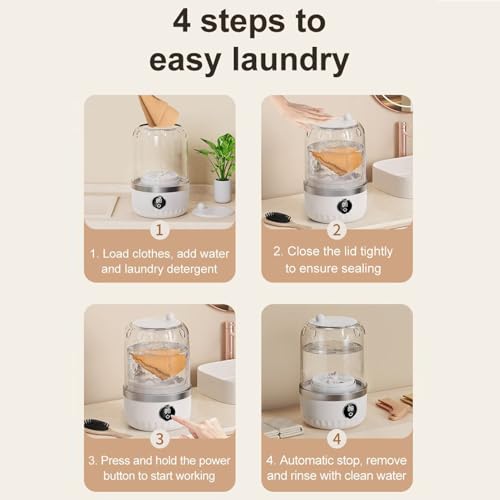 Lave-linge portable pour camping et nuits d'hôtels confortables - 7