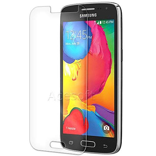 Premium Real Transparent Tempered Glass Anti-Shatter Bubble-Free Shockproof Screen Protector Cover Guard Cut Out Compatible with Samsung Galaxy Avant SM-G386T1 MetroPCS