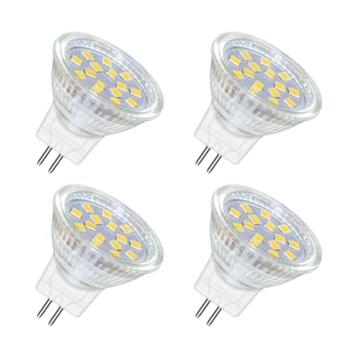 MR11 GU4 LED 2W Warmweiß 3000K, 12V-24V AC/DC, Ersetzt 10W-20W Halogenspot, 200LM, 120 Grad Einbaustrahler, Nicht dimmbar, GU4 MR11 LED-Strahler für Wohnwagen/Deckenstrahler, 4er-Set