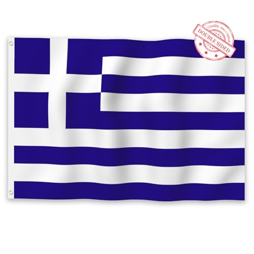 Drapeau grec 180x300cm pour pavoiser votre maison, jardin et porche en fête