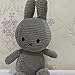 Muñeca de Peluche de Conejo Miffy a Rayas Retro, muñeca Relajante para bebés, muñeca de Trapo de Conejito, Regalo de decoración de cumpleaños para niña, Gris, 30 cm