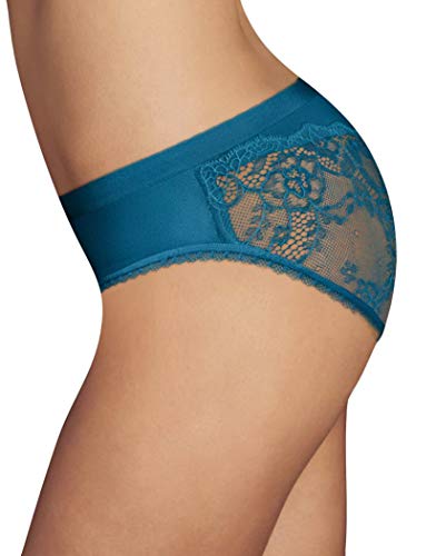 Maidenform Casual Comfort Seamless Hipster (DMCCSH) Oceanic Blue Lace, 8