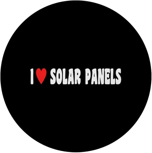 Miniatura 3 de Vintage Renewable Energy I Love Solar Panel Solar Power PopSockets Standard PopGrip