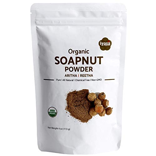 Organic soapnut powder, 8oz value pack, aritha, reetha,sapindus m…