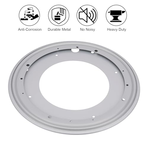 Lswteiz CEEDA-BIGTURN-1PCS-SILVER-231225 12Inch Lazy Susan Hardware 5/16 Inch Thick Round Lazy Susan Turntable Bearing Plate thumb #4