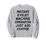 Operador instantáneo de la máquina del ojete sólo añade café Sudadera