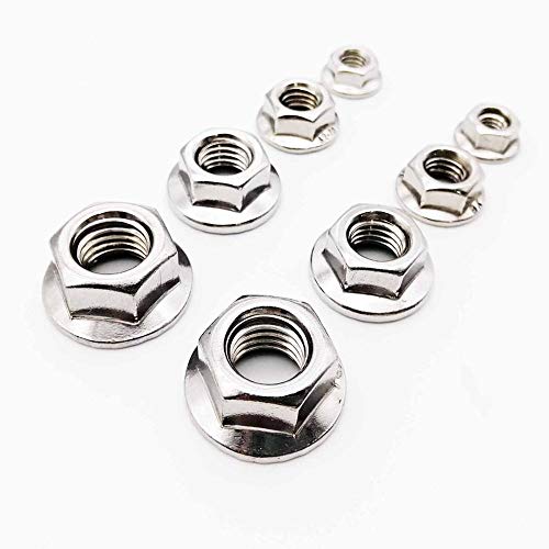 X-Baofu, 2/5/10 / 25X M3 M4 M5 M6 M8 M10 M12 haute qualité en acier inoxydable à six pans à tête hexagonale en dents de scie Spinlock Bride écrou contre-écrou contre-écrou ( Taille : M3 25pcs ) Cover