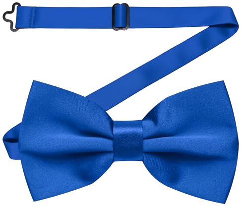 alsat Mens Royal Blue Bow Tie - Pre Tied Bowtie for Men Women Boys - Mens Adjustable Bow Ties for Formal Wear (Royal Blue)
