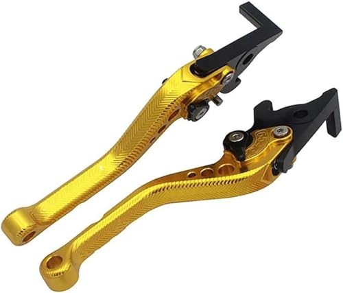 Manetas de moto ajustables SEMSPEED CNC doradas para Kawasaki Ninja ZX-25R