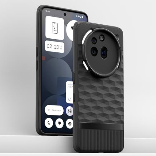 Image of Amazon Basics Back Cover for Nothing Phone 3a Pro 5G | Full Camera Protection | TPU Soft Flexible Shockproof Bumper Case(Black)