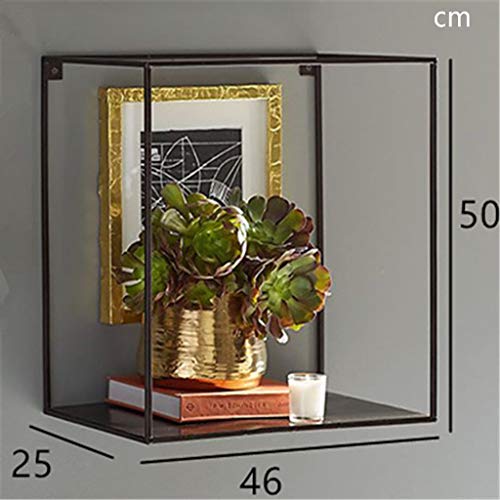 Étagère murale en fer carré MU pour rangement et décoration de salon