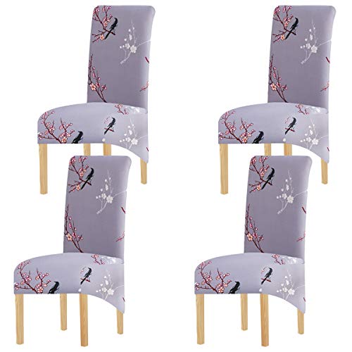 KELUINA Druck Stoff Stretch XL Stuhlhussen für Esszimmerstühle, 2/4/6 Stück Elastic Large Chair...