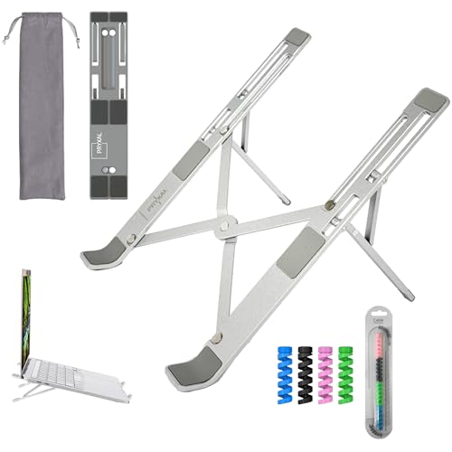 PRYXAL Laptop Stand for Desk and Tabletop - Adjustable Metal ...