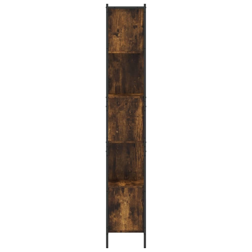 Makastle Bibliothèque Chêne Fumé 72x28x172 cm Bois/Acier