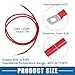 A ABSOPRO 6 AWG Battery Cable Stronger 152cm 5FT 6 AWG Gauge Car Battery Inverter Cable with 5/16 Inch Lugs Pure Copper Red