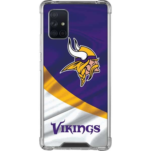 Skinit Clear Phone Case Compatible with Galaxy A71 5G - Officially Licensed NFL Minnesota Vikings Design