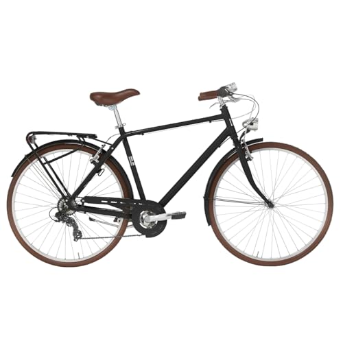 ALPINA City Bike Freetime Hombre, 28 Pulgadas, Cambio de 7 V y Cuadro de Aluminio de 55 cm, Color Negro