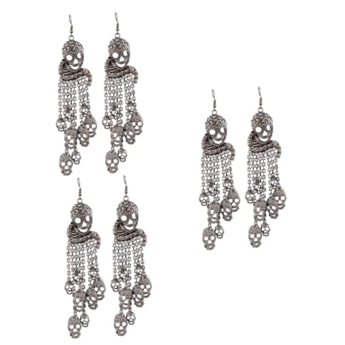 Boucles d'oreilles franges Halloween crâne pour sublimer votre déguisement de soirée gothique