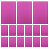 Tofficu 15個 熱転写対応アルミ製名刺用ブランク 薄型耐変形ビジネスカード 多用途メンバーシップ対応用属板