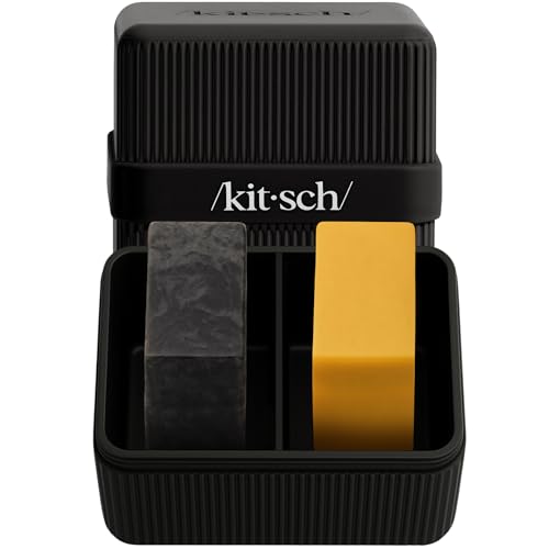 Kitsch 2-Compartment Travel Soap Case Black
