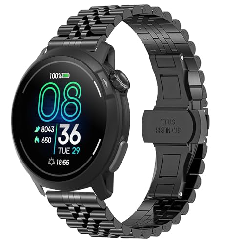 Bracelet Coros PACE Pro en acier rigide pour remplacer le silicone usé