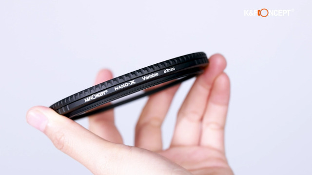 K&F Concept Variabler ND Filter ND3–ND1000 (1,5–10 Blenden) – 58mm, Mit Nano-Beschichtung, Für Landschaftsfotografie