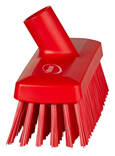 Image of Vikan 70424 Compact Wall /Deck Scrub, Hard 8.858 inch Red
