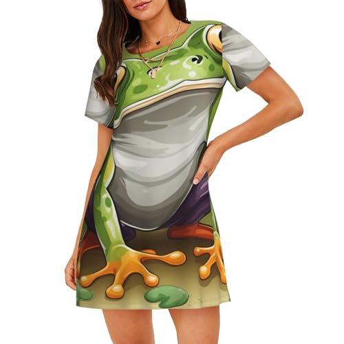 Robe de nuit légère grenouille pour cocooning et soirées d'été détendues