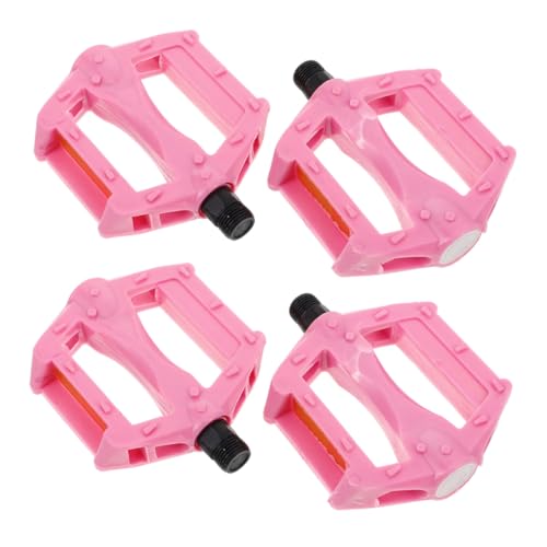 2 Pair Bike Pedals Lightweight Durable Plastic Flat Pedals with Skid Texture for Enhanced Grip and Safety Mountain and Flat Roads for Young Cyclists