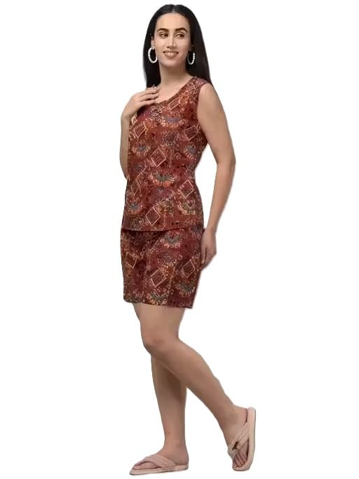 Relaxed Sleeveless Top and Shorts Night Comfort Set-picture-41