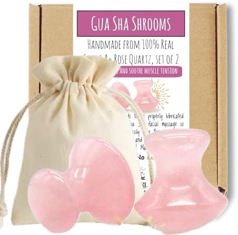 This Hippie Girl Gua Sha Mushroom Set, Jaw Sculpting Tools, Rose ...