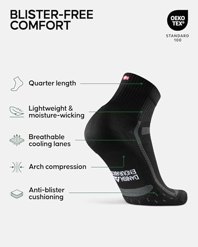 DANISH ENDURANCE Ultra-Comfort Quarter Running Socks - 3 or 5 Pack2