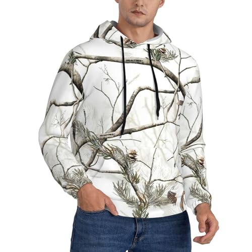 Sweatshirt pour homme imprimé camo graphique avec manches longues