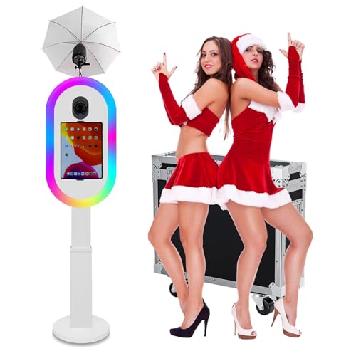 Fotokabine, kompatibel mit iPad 25,9 cm - 33 cm und Kamera, mit Taschenlampe und höhenverstellbar, Selfie-DSLR-Fotokabinen-Maschine für Verleih, Hochzeit, Partys, Veranstaltungen (Weiß, Fotoautomaten) Fotokabine, kompatibel mit iPad 25,9 cm - 33 cm und Kamera, mit Taschenlampe und höhenverstellbar, Selfie-DSLR-Fotokabinen-Maschine für Verleih, Hochzeit, Partys, Veranstaltungen (Weiß, Fotoautomaten)